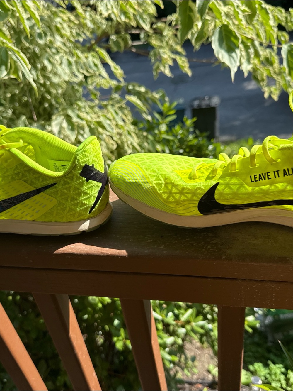 Nike Neon Yellow-Chartreuse Running Shoes with Black Swoosh